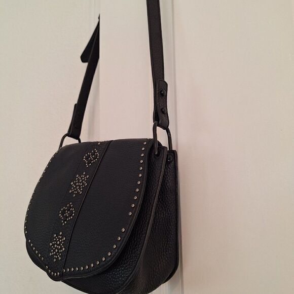 Rebecca Minkoff Saddle Black Leather Crossbody - Picture 2 of 14